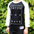 Number76 Original Raglan T-Shirt - Black w/White sleeve - Number76 Malaysia