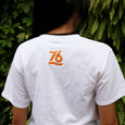 Number76 Original NANAROKU Tee - White/Orange - Number76 Malaysia 