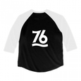 Number76 Original Raglan T-Shirt - Black w/White sleeve - Number76 Malaysia 