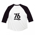 Number76 Original Raglan T-Shirt - White w/Black sleeve - Number76 Malaysia 